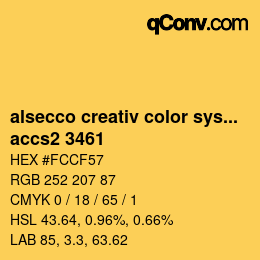 Código de color: alsecco creativ color system 2.0 (accs 2.0) - accs2 3461 | qconv.com