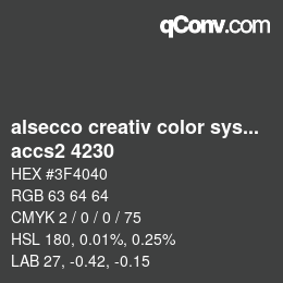 カラーコード: alsecco creativ color system 2.0 (accs 2.0) - accs2 4230 | qconv.com
