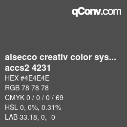 Color code: alsecco creativ color system 2.0 (accs 2.0) - accs2 4231 | qconv.com