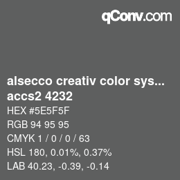 Color code: alsecco creativ color system 2.0 (accs 2.0) - accs2 4232 | qconv.com