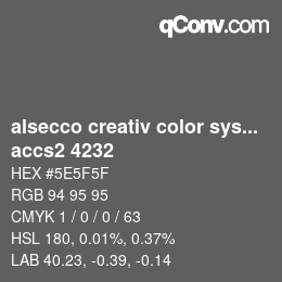 カラーコード: alsecco creativ color system 2.0 (accs 2.0) - accs2 4232 | qconv.com