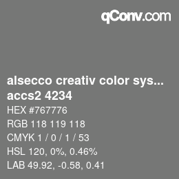 Color code: alsecco creativ color system 2.0 (accs 2.0) - accs2 4234 | qconv.com