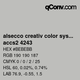 カラーコード: alsecco creativ color system 2.0 (accs 2.0) - accs2 4243 | qconv.com