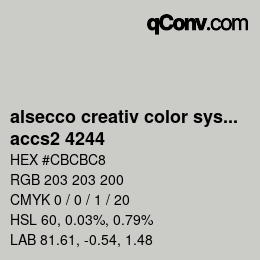 Color code: alsecco creativ color system 2.0 (accs 2.0) - accs2 4244 | qconv.com
