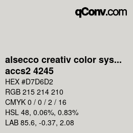 Código de color: alsecco creativ color system 2.0 (accs 2.0) - accs2 4245 | qconv.com