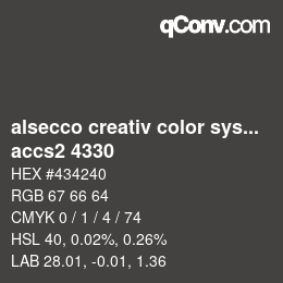 カラーコード: alsecco creativ color system 2.0 (accs 2.0) - accs2 4330 | qconv.com