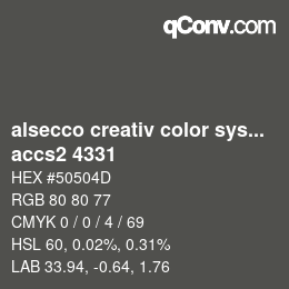 カラーコード: alsecco creativ color system 2.0 (accs 2.0) - accs2 4331 | qconv.com