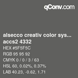 Color code: alsecco creativ color system 2.0 (accs 2.0) - accs2 4332 | qconv.com