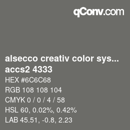 カラーコード: alsecco creativ color system 2.0 (accs 2.0) - accs2 4333 | qconv.com