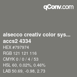 Código de color: alsecco creativ color system 2.0 (accs 2.0) - accs2 4334 | qconv.com