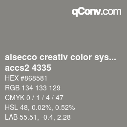 Color code: alsecco creativ color system 2.0 (accs 2.0) - accs2 4335 | qconv.com