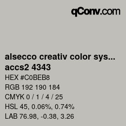 カラーコード: alsecco creativ color system 2.0 (accs 2.0) - accs2 4343 | qconv.com