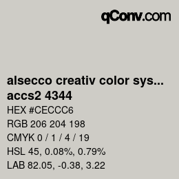 Código de color: alsecco creativ color system 2.0 (accs 2.0) - accs2 4344 | qconv.com
