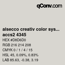 Color code: alsecco creativ color system 2.0 (accs 2.0) - accs2 4345 | qconv.com