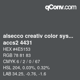 Color code: alsecco creativ color system 2.0 (accs 2.0) - accs2 4431 | qconv.com