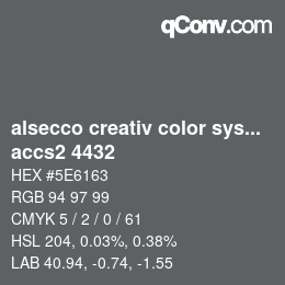 Color code: alsecco creativ color system 2.0 (accs 2.0) - accs2 4432 | qconv.com