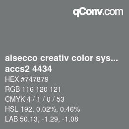 Código de color: alsecco creativ color system 2.0 (accs 2.0) - accs2 4434 | qconv.com