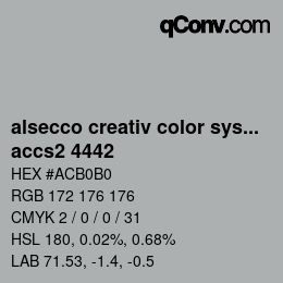 Color code: alsecco creativ color system 2.0 (accs 2.0) - accs2 4442 | qconv.com