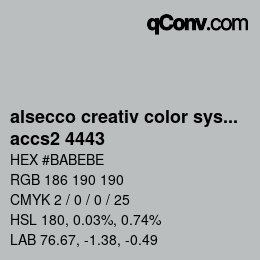 Color code: alsecco creativ color system 2.0 (accs 2.0) - accs2 4443 | qconv.com