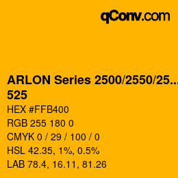 Farbcode: ARLON Series 2500/2550/2570 - 525 | qconv.com