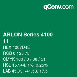 Código de color: ARLON Series 4100 - 11 | qconv.com