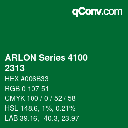 Farbcode: ARLON Series 4100 - 2313 | qconv.com
