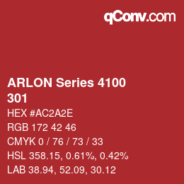 颜色代码: ARLON Series 4100 - 301 | qconv.com