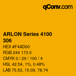 Farbcode: ARLON Series 4100 - 306 | qconv.com