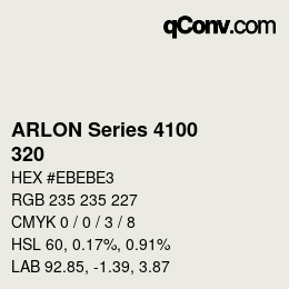 Color code: ARLON Series 4100 - 320 | qconv.com