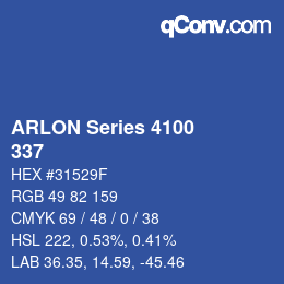 カラーコード: ARLON Series 4100 - 337 | qconv.com