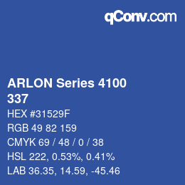 カラーコード: ARLON Series 4100 - 337 | qconv.com