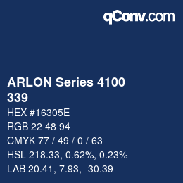 Farbcode: ARLON Series 4100 - 339 | qconv.com