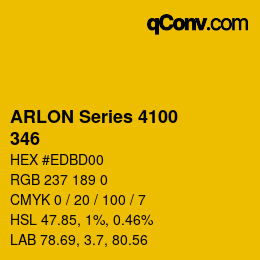 カラーコード: ARLON Series 4100 - 346 | qconv.com