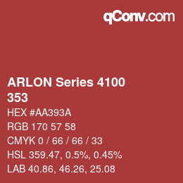 Código de color: ARLON Series 4100 - 353 | qconv.com