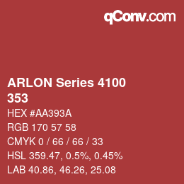 カラーコード: ARLON Series 4100 - 353 | qconv.com