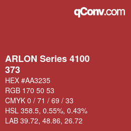 Farbcode: ARLON Series 4100 - 373 | qconv.com