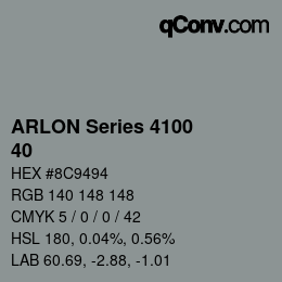 カラーコード: ARLON Series 4100 - 40 | qconv.com