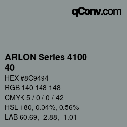 颜色代码: ARLON Series 4100 - 40 | qconv.com