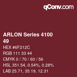 カラーコード: ARLON Series 4100 - 49 | qconv.com