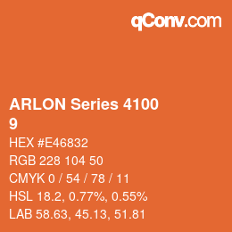 カラーコード: ARLON Series 4100 - 9 | qconv.com