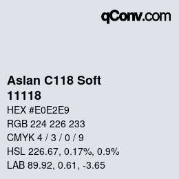 Color code: Aslan C118 Soft - 11118 | qconv.com