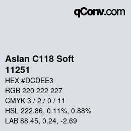 Código de color: Aslan C118 Soft - 11251 | qconv.com