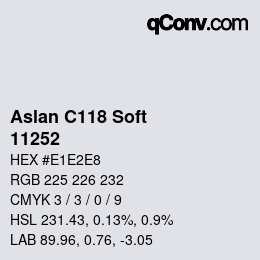 Color code: Aslan C118 Soft - 11252 | qconv.com