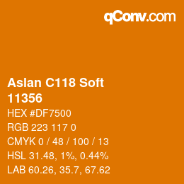 カラーコード: Aslan C118 Soft - 11356 | qconv.com