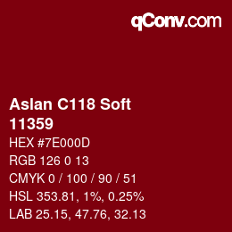 Color code: Aslan C118 Soft - 11359 | qconv.com