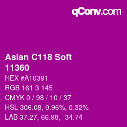 Código de color: Aslan C118 Soft - 11360 | qconv.com