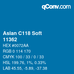 Color code: Aslan C118 Soft - 11362 | qconv.com