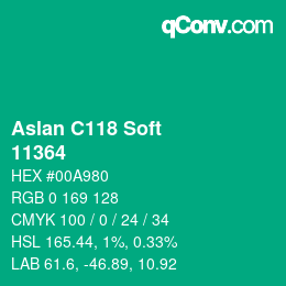 カラーコード: Aslan C118 Soft - 11364 | qconv.com