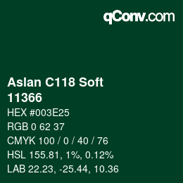 Farbcode: Aslan C118 Soft - 11366 | qconv.com