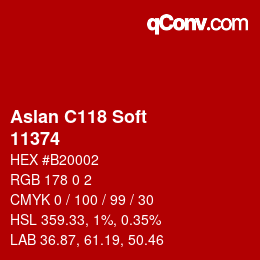 Color code: Aslan C118 Soft - 11374 | qconv.com